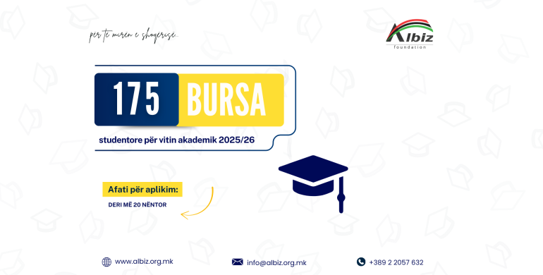 175 Bursat e Reja nga Fondacioni ALBIZ për Studentët 2025 2026